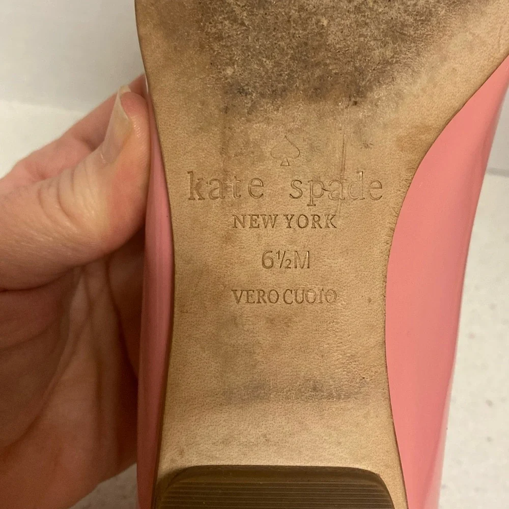 Kate Spade Pink Nancy Bow Flat 6 1/2